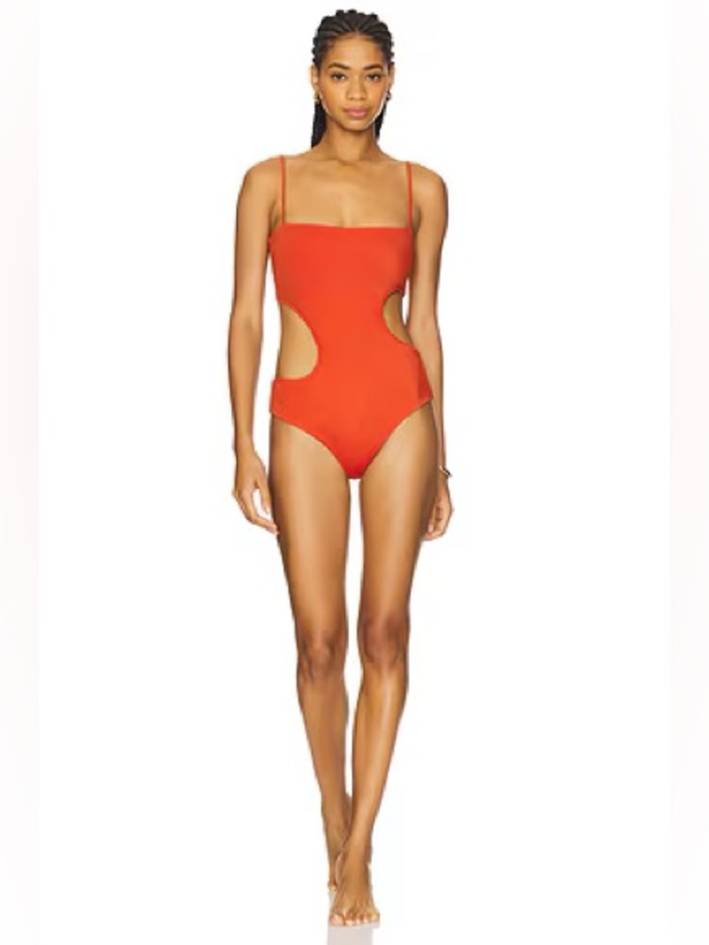 NWT Johanna Ortiz Terracota Tide Over Cutout One-Piece Swimsuit XS